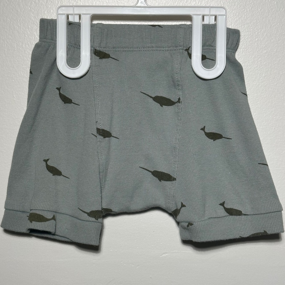 Kate Quinn | Panda Short | baby narwhal | organic cotton skinny rib |  6-12m